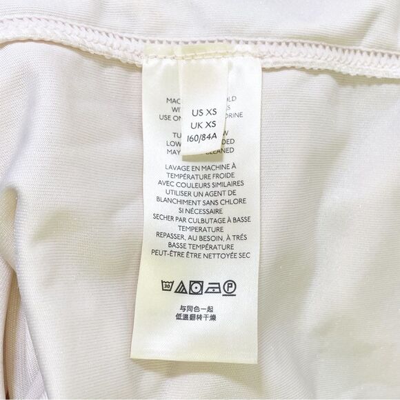 Free People Claudia Velvet Tee Puff Sleeve Mockneck Top Ballet Pink Size XS - Picture 12 of 14